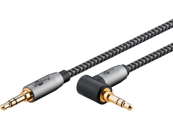 Goobay 65282, 3.5mm TRS, Hankjønn, 3.5mm TRS, Hankjønn, 3 m, Sort, Sølv