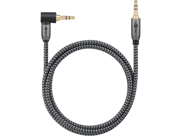 Goobay 65283, 3.5mm TRS, Hankjønn, 3.5mm TRS, Hankjønn, 5 m, Sort, Sølv