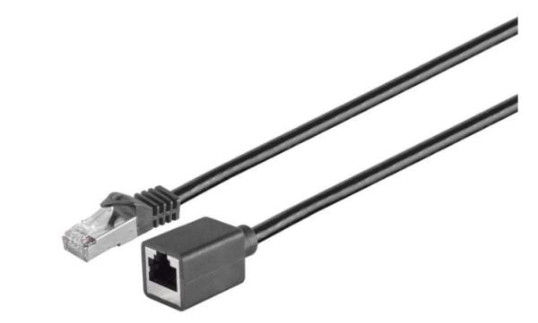 Microconnect STP602SEXT, 2 m, Cat6, F/UTP (FTP), RJ-45, RJ-45, musta