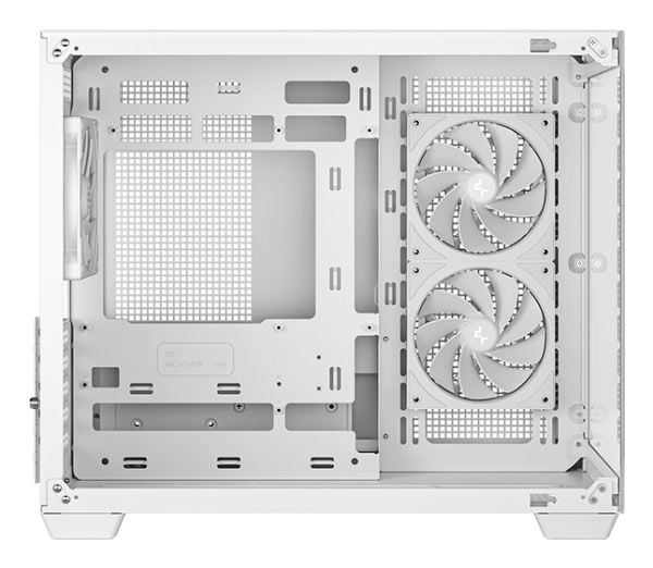 DeepCool CG330 3F WH - Micro-ATX - micro ATX - sidepanel med vindu (herdet glass) - ingen strømforsyning (ATX / SFX / SFX-L) - hvit - USB/lyd