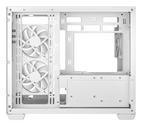DeepCool CG330 3F WH - Micro-ATX - micro ATX - sidepanel med vindu (herdet glass) - ingen strømforsyning (ATX / SFX / SFX-L) - hvit - USB/lyd