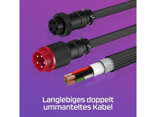 HyperX 6J677AA, Musta, Punainen, 1,37 m, HP, 2 kpl, USB A-tyyppi, USB Type-C