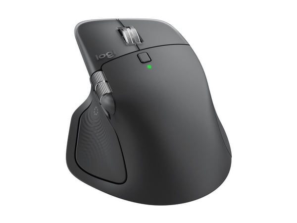 Logitech MX Master 4 - Mus - 8 knapper - trådløs - Bluetooth, 2.4 GHz - USB trådløs mottaker - grafitt