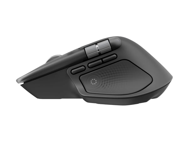 Logitech MX Master 4 - Mus - 8 knapper - trådløs - Bluetooth, 2.4 GHz - USB trådløs mottaker - grafitt