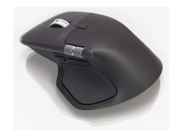 Logitech MX Master 4 - Mus - 8 knapper - trådløs - Bluetooth, 2.4 GHz - USB trådløs mottaker - grafitt
