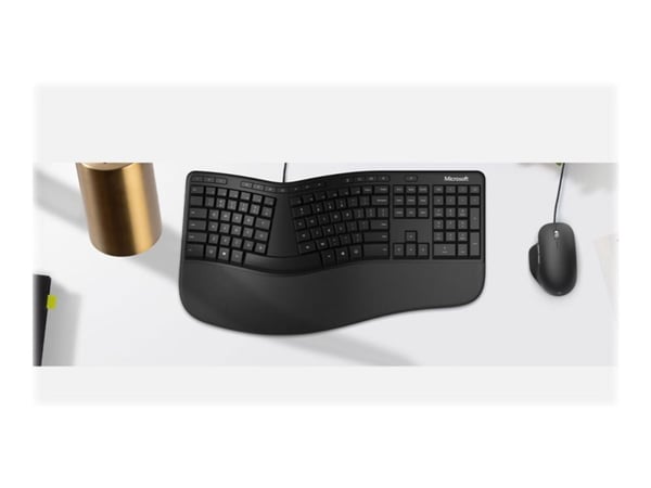 Microsoft Ergonomic Keyboard - For virksomhet - tastatur - USB - Nordisk - svart