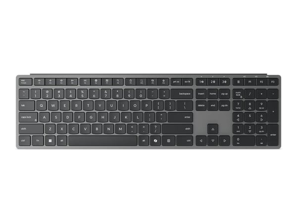 Lenovo 700 Modern - Tastatur - multi-enhet - trådløs - 2.4 GHz, Bluetooth 5.3 - QWERTY - amerikansk engelsk - lunagrå - fargeboks