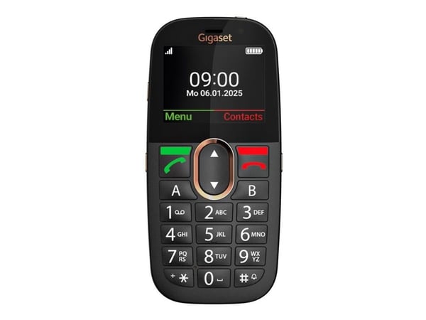 Gigaset GL695, Perusmalli, Yksittäinen SIM, 5,87 cm (2.31"), 2 MP, 1400 mAh, musta