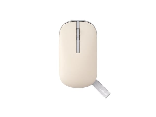 ASUS Marshmallow MD100 - Mus - optisk - 5 knapper - trådløs - Bluetooth 5.0, 2.4 GHz - havremelk