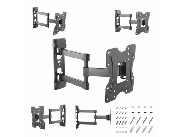 Gembird WM-42ST-02 - Monteringssett (enkeltarmsfeste) - for LCD-TV - full bevegelse - stål, plastikk - skjermstørrelse: 23"-42" - veggmonterbar