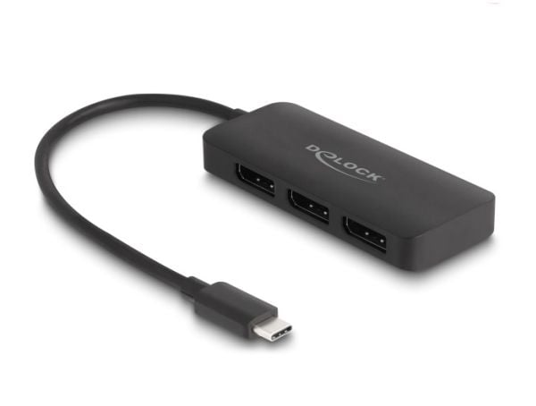 DeLOCK 88041, DisplayPort, USB Type-C, 3840 x 2160, musta, 1.4/2.2, 4K Ultra HD