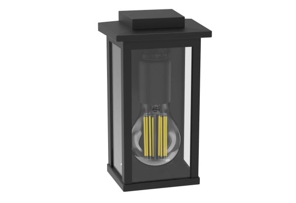 Philips Mirth-vegglampe, 25 W, E27, ingen pære, Vegglys, Svart, Metall, IP44, Terrasse, Hage, I