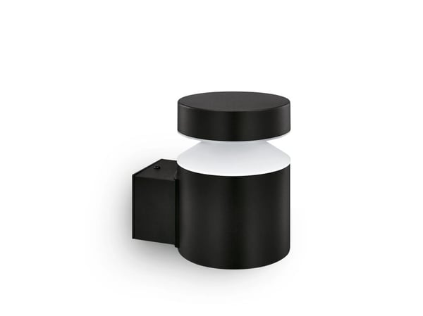 Philips Laven-vegglampe, 6 W, Vegglys, Svart, Metall, IP44, Terrasse, Hage, II