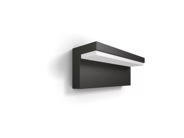 Philips Bustan-vegglampe, 3,8 W, Vegglys, Antrasitt, Metall, IP44, Terrasse, Hage, I