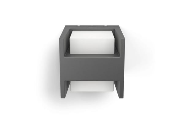Philips Arbour-vegglampe, 3,8 W, Vegglys, Antrasitt, Metall, IP44, Terrasse, Hage, II