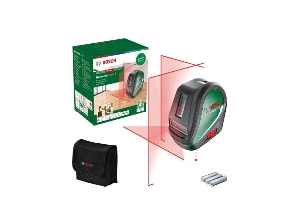 Bosch Universal Level 3, 10 m, 0,5 mm/m, 4°, 4 s, 635 nm, Horisontal/vertikal