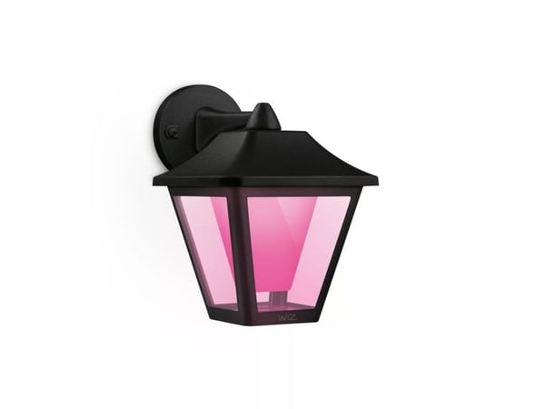 WiZ Garden Lighting Classic vegglampe svart smart LED - farget og hvitt lys - 230V