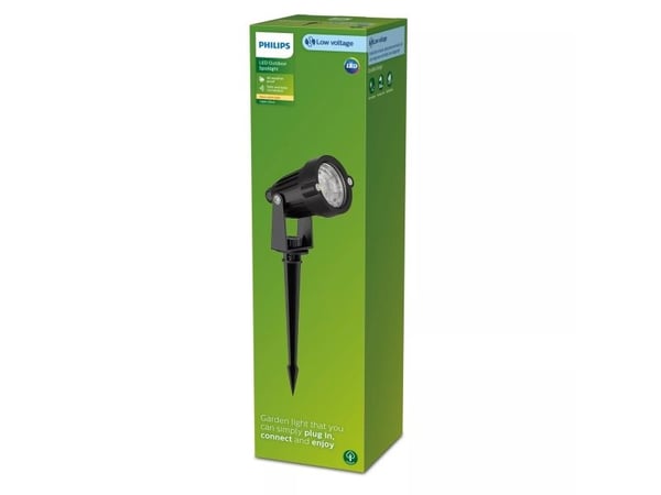 Philips Caper bakkespotter/spikes 1,5 W, Utendørs bakkebelysning, Svart, Plast, IP44, Terrasse, Hage, III