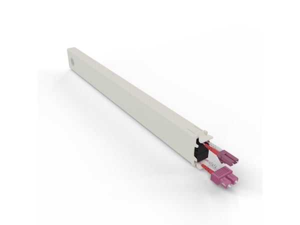 PATCHBOX CONEX8OM412, brett for kabelhåndtering, kremfarget, akrylonitrilbutadienstyren, polyoksymetylen (POM), 8U, 0,8 m, -20 - 60 °C
