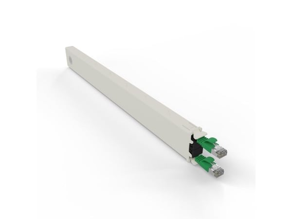 PATCHBOX CONEX8STPGR, brett for kabelhåndtering, krem, grønn, akrylonitrilbutadienstyren, polyoksymetylen (POM), 8U, 0,8 m, -20 - 60 °C