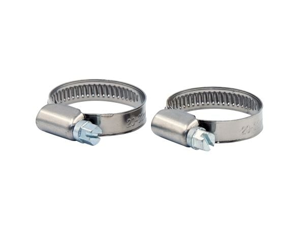 Slangeklemme 20-32 mm i rustfritt stål, 2 stk