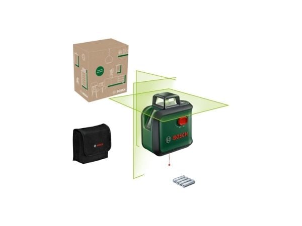 Bosch Advanced Level 360, 24 m, 0,4 mm/m, 4°, 4 s, Horisontal/vertikal, Grønn