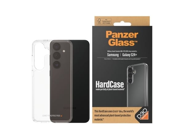 PanzerGlass HardCase - Clear Edition - baksidedeksel for mobiltelefon - MagSafe-samsvar - D3O Bio, plastikk - gjennomsiktig - for Samsung Galaxy S24+