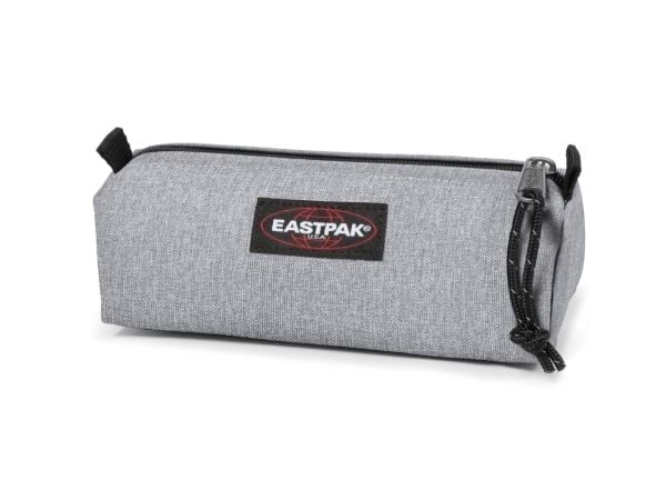 Eastpak Benchmark Single, Mykt penal, Nylon, Grå, Monokromatisk, Sunday Grey, Glidelås
