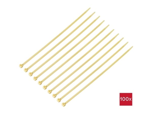 TRU COMPONENTS TC-12523712 Nippuside 300 mm 4,8 mm Vaaleanruskea 100 kpl