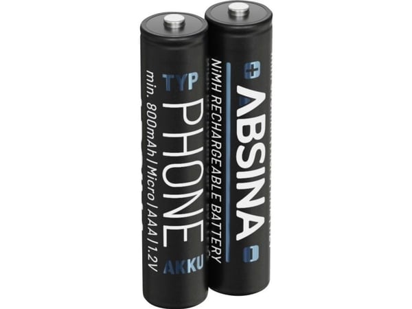 Absina oppladbart AAA-batteri NiMH 1,2 V (2 stk.)