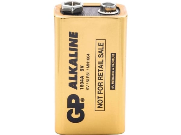 GP GPIND1604AB 9 V blokkbatteri alkali-mangan 9 V - 200 stk. (GNPVA9VASA1V)