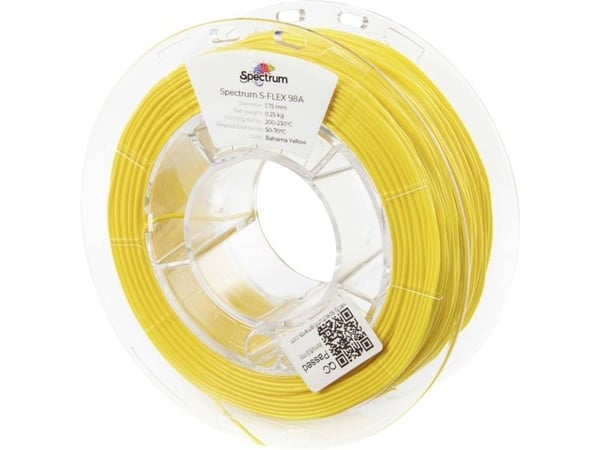 Spectrum Filaments S-Flex 98A 80524 fleksibelt glødetråd fleksibel kjemisk bestandig uten trekkraft 1,75 mm 250 g Bahama Yellow 1 stk. Spectrum Filaments S-Flex 98A 80524 fleksibelt glødetråd fleksibel kjemisk bestandig uten trekkraft 1,75 mm 250 g Bahama Yellow 1 stk.