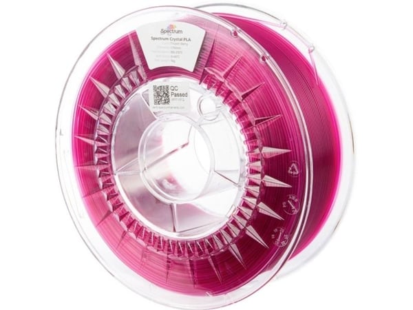Spectrum Filaments 80886 PLA Crystal filament 1,75 mm 1000 g Frozen Berry, rød (1 stk.)