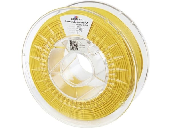 Spectrum Filaments 81561 Safeguard PLA antibakteriell 1,75 mm 1000 g Bahama Yellow (gul) 1 stk.