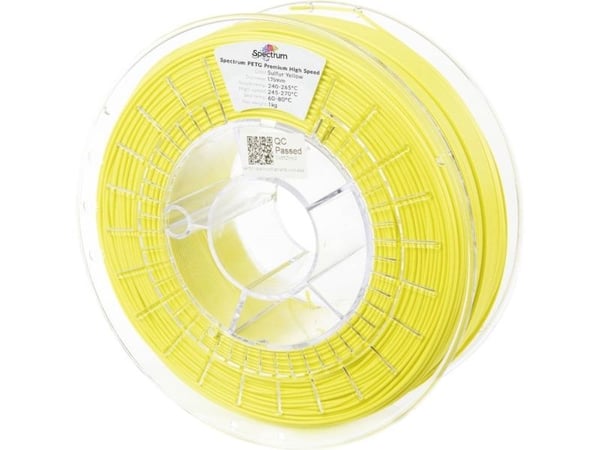 Spectrum Filaments 81547 PETG Premium High Speed 1,75 mm 1000 g, Sulfur Yellow, 1 stk