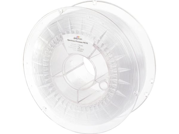 Spectrum Filaments 80434 PET-G premium filament kjemisk bestandig 1.75 mm 2000 g glass, transparent (1 stk)