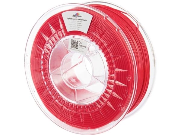 Spectrum Filaments 80843 PLA Premium filament PLA med høy strekkstyrke, 1,75 mm, 1000 g True Red, rød (1 stk)