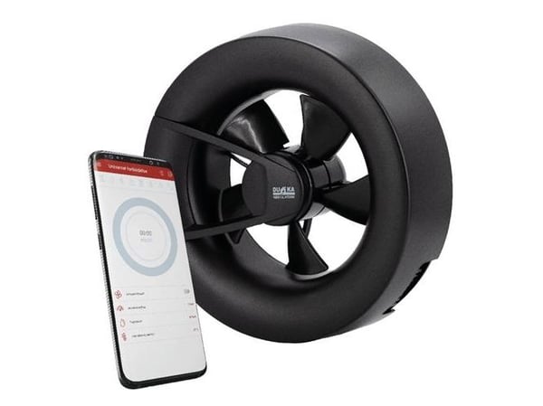 Duka Ventilator S8 Wi-Fi Black - Rund Ø193 mm i sort