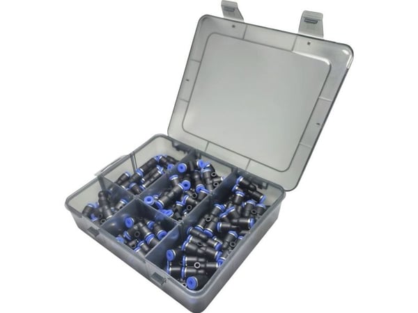 TRU COMPONENTS Pneumaattinen kytkentä TC-14109136 TC-liitinsarja - 4 mm Putken Ø: 4 mm 80 kpl