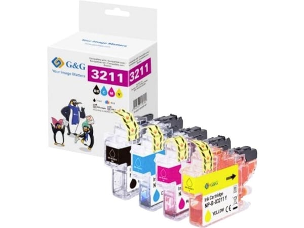 G&amp;G Ink Yhteensopiva GP-B3211BKCMY-4P