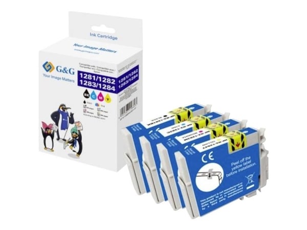 G&G NP-R2-1281-4, Svart, Cyan, Fiolblå, Gult, 10 ml, 21 ml, 1 stykker, 320 sider, Multipakke