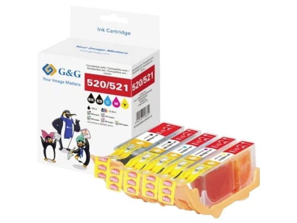 G&G Ink Yhteensopiva GP-C520PGBK/521BKCMY-5P