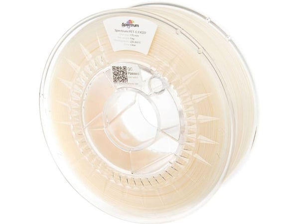 Spectrum Filaments 80415 PET-G FX120 filament PETG varmebestandig, fleksibel, lite lukt, kjemisk bestandig 1,75 mm 1000 g Natural 1 stk