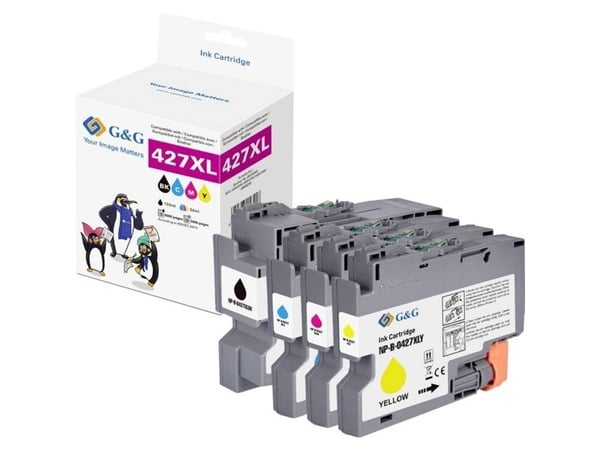 G&G Ink Combi Pack Kompatibel blekkpakke for svart, cyan, magenta, gul GP-B427XLBKCMY-4P