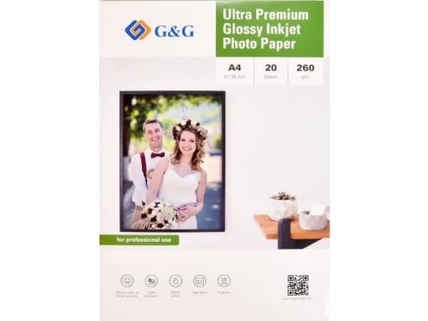 G&G fotopapir 260 g/m² A4 20 stk 260GSM-A4-20