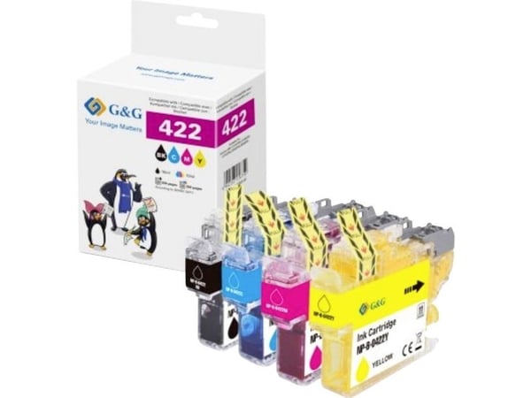 G&amp;G Ink Combo Pack yhteensopiva GP-B422BKCMY-4P
