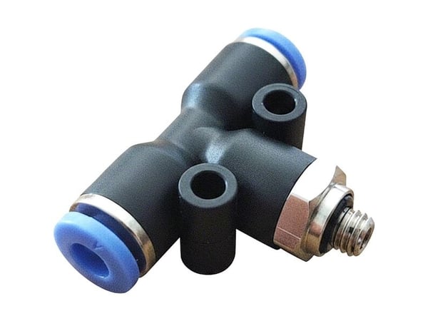 TRU COMPONENTS T-stycke TC-13863056 PB6-G01 rör Ø 6 mm gängmått G 1/8 1 st