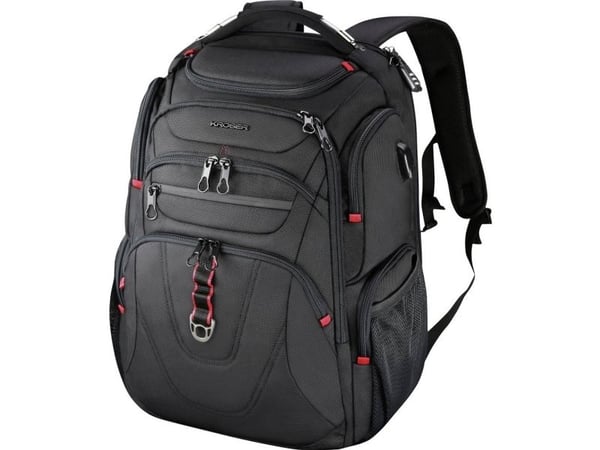KROSER bærbar PC-ryggsekk TSA-vennlig 17,3" XL (passer opptil 43,9 cm) sort