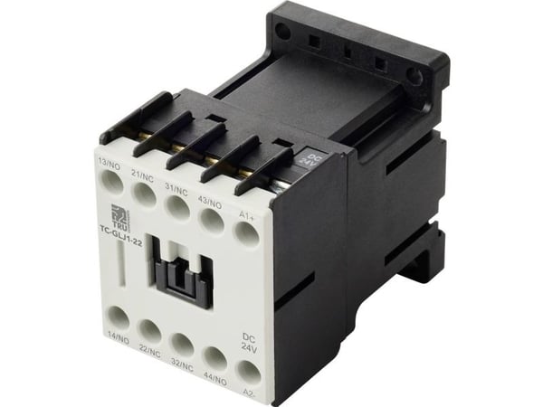 TRU COMPONENTS TC-GYJ1-22-24VDC Apukosketin 2 x katkaisukosketin, 2 x avauskosketin 24 V/DC 10 A 1 kpl 1 kpl