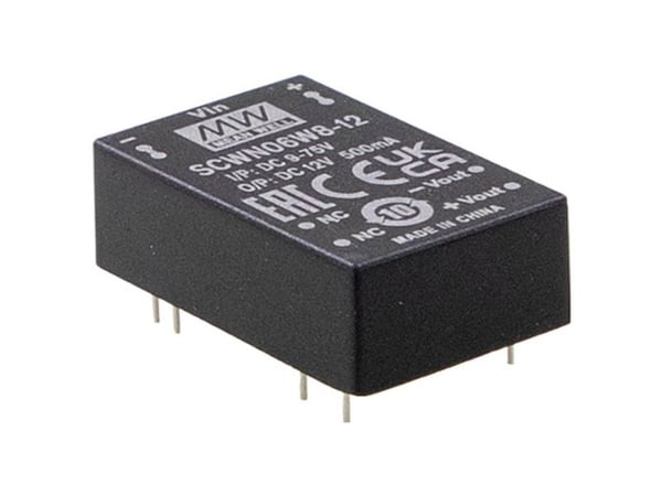 MEAN WELL DCWN06W8-15 DC/DC automuunnin 24 V -15 V -0.200 A 6 W Sisältö 1 kpl